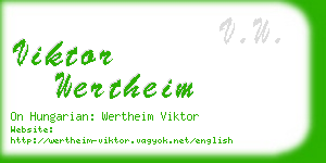 viktor wertheim business card